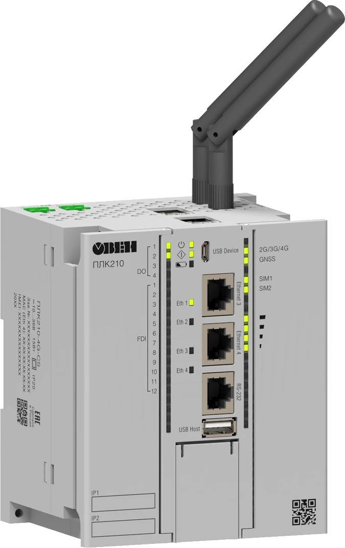 ОВЕН ПЛК210-4G — Программируемые логические контроллеры